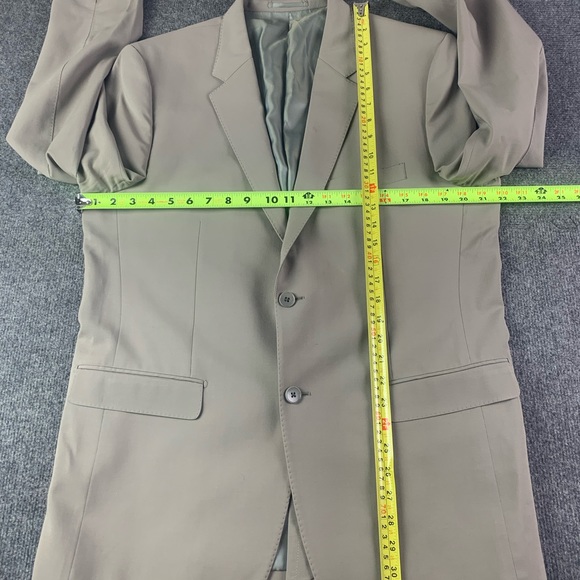 THEORY Mens Wool Blend Notch 2 Button Blazer Jacket Size 44 R Tan - Picture 8 of 10